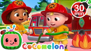 Wheels on the Fire Truck  CoComelon  Nina Time  Nursery Rhymes for Babies [upl. by Ostap]