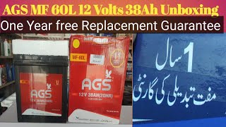 AGS MF 60L 12 Volts 38Ah UnboxingAGS Maintenance free batteryBest maintenance free battery [upl. by Alica]