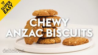 The Ultimate Slightly Chewy Anzac Biscuits Recipe  delicious Australia [upl. by Rimisac183]