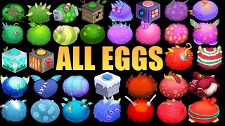 All Colored EGGS  MSM My singing monstersAll Colored EGGS  MSM My singing monsters [upl. by Anitsirt]