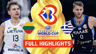 Lithuania 🇱🇹 vs Greece 🇬🇷  Full Game Highlights  FIBA Basketball World Cup 2023 [upl. by Esilram]