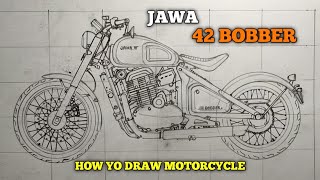 how to draw motorcycle [upl. by Vachel]