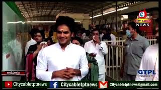 Chittoor SP Rishanth Reddy at Kanipakam temple  City Cable News [upl. by Enaerb]