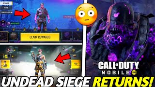 NEW Undead Siege New Content  Free Zombies Rewards amp Legendary Redux  More Cod Mobile S9 [upl. by Anirret]