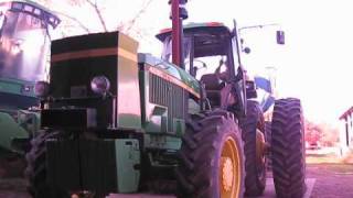 JOhn Deere 4850 with straight pipe start up [upl. by Gaige]