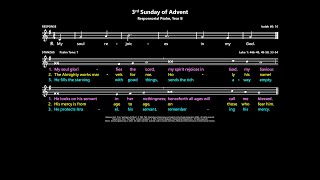 3rd Sunday of Advent Responsorial Psalm Year B Australian Lectionary [upl. by Atinuhs433]