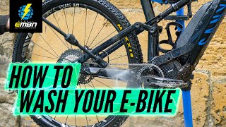 How To Wash An E Bike  Cleaning An Electric Mountain Bike [upl. by Macomber]