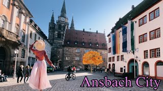 40 Ansbach City  Germany Walking Tour 4K  tham quan thành phố cổ mùa thu xinh đẹp [upl. by Mandel]