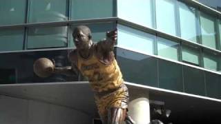 Magic Johnson statue at Staples Center [upl. by Nolat]