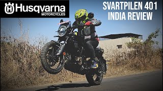 Husqvarna Svartpilen 401 India Review  Art in Motion [upl. by Annua]