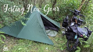 solo bicycle touring on the ridgeback expedition touring bike alpkit tarpstar 1 tent test [upl. by Keeton164]