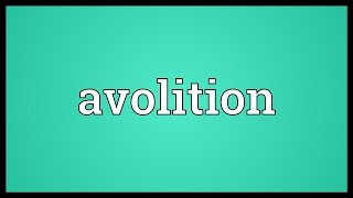 Avolition Meaning [upl. by Guilbert354]