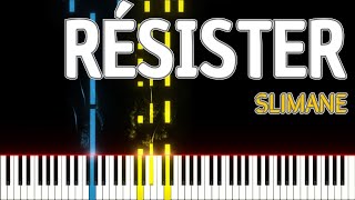 🚩Résister  SLIMANE Piano Tutorial pianotutorial [upl. by Felizio]