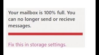 How To Fix The Outlook Mailbox Is 100 Full Error [upl. by Mitchell]