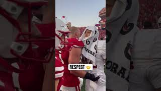 Lots of respect from Nebraska amp Rutgers postgame 🤝 shorts nebraska huskers nebraskafootball [upl. by Kcim]