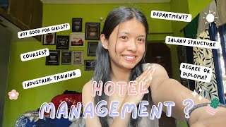 Hotel management par charchaa😄SalaryDepartmentCourses [upl. by Aikit820]