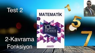 Karekök Yayınları 10 Sınıf Matematik Ünite 2 Kavrama Test2  Fonksiyon [upl. by Peoples]