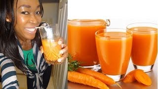 Easy Raw Carrot juice Fresh Carrot Juice [upl. by Yenor]