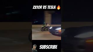 Zx10r vs Tesla Plaid 😱 shorts automobile zx10rvsninja1000 dragrace ninja kawasakininja [upl. by Gean]