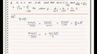 abc are reals such that abc3 and 1ab 1bc  1ca103The value of Eabc  bca cab [upl. by Asyle597]