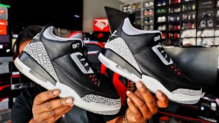 AIR JORDAN 3 BLACK CEMENT 2024 YALL GOT ME NERVOUS ABOUT THESE WILL THEY BE WORTH IT [upl. by Dionis293]