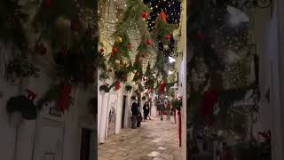 Christmas in Locorotondo Italy 🎄 christmas christmasdecorations shorts [upl. by Knutson]