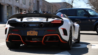 Custom mclaren 675LT spider startup revs and acceleration [upl. by Wollis]