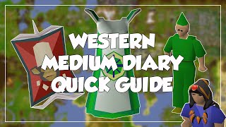 Western Provinces Medium Diary Quick Guide  Old School RunescapeOSRS [upl. by Enneirda901]