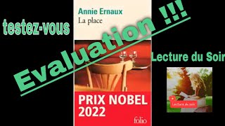 La Place évaluation Annie Ernaux [upl. by Eema791]