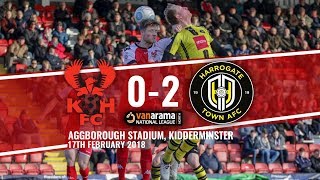 Harriers 02 Harrogate Town 170218 Extended highlights [upl. by Hseham828]