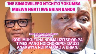 PA DZANA  BRIAN BANDA VS NICHOLAS DAUSI  AWA TSIKU LINA ADZAMENYANA PA INTERVIEW [upl. by Geehan]