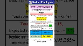 NPS Pension of Level 14 15 years service shorts nps [upl. by Towbin]