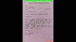 Application for migration certificate l application for migration certificate from school college [upl. by Gayel]