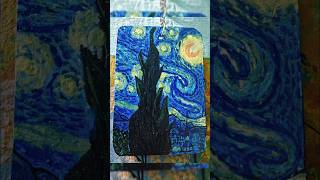 starry night painting keychain😍🌠✨part2acrylicpainting starrynighteasypainting shorts [upl. by Adiela]