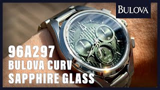 Unboxing The Bulova Curv 96A297  Green [upl. by Ellinet331]