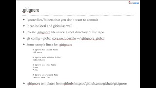 44 git ignore  you must know which file to ignore like secrets some extensions etc [upl. by Aihsenet]