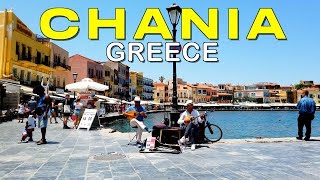 CHANIA CRETE GREECE  A HISTORICAL AND ENCHANTING CITY  WALKING TOUR  4K [upl. by Aidile]