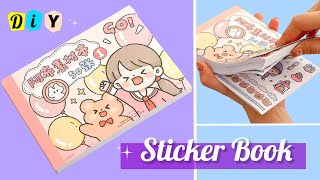 DIY Cute Sticker Book  How to make a sticker book at home  Handmade sticker book [upl. by Ymmik]