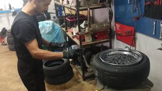 Fire blast tire inflating 7x15 alloy vs 17555 rubber [upl. by Genesia]