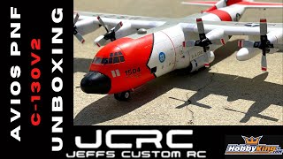 Avios PNF 1600mm C130 Unboxing  V2 In Coastguard Scheme  Scale TurboProp With Retracts And Flaps [upl. by Noland]