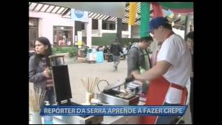 Band Cidade RS  Paloma Poeta aprende a fazer crepe na Serra Gaúcha [upl. by Eilsil706]