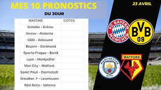 PRONOSTIC FOOT MES 10 PRONOSTICS DU JOUR  BAYERN  DORTMUND [upl. by Sheline]