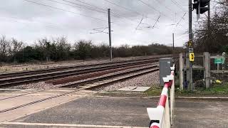 Maxey Level Crossing  Cambridgeshire 14022024 [upl. by Anamuj111]