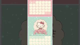 Hello Kitty PDF printable Calendar year 2025 download file DIY planner [upl. by Niwdog]