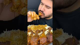 Eating Chicken Curry Rice saladeatingsounds asmrvideo eatingshow shortsvideo [upl. by Eigla]