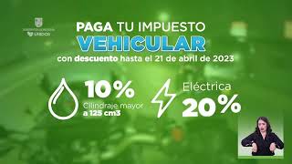 Paga tu impuesto vehicular con descuento hasta el 21 de abril de 2023 [upl. by Bernelle]