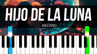 Hijo De La Luna  Mecano  PIANO SHEET MUSIC  MIDI 🎹 [upl. by Rochemont]