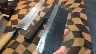 Moritaka 180 AS nakiri  grind [upl. by Earley]