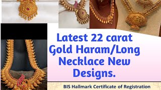 Latest 22carat Gold HaramLong Necklace New Designs2024Suchets You Tube channel [upl. by Mar]