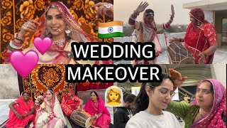 👰‍♀️I BECAME A RAJASTHANI BRIDE💕  wedding makeover [upl. by Dorr]